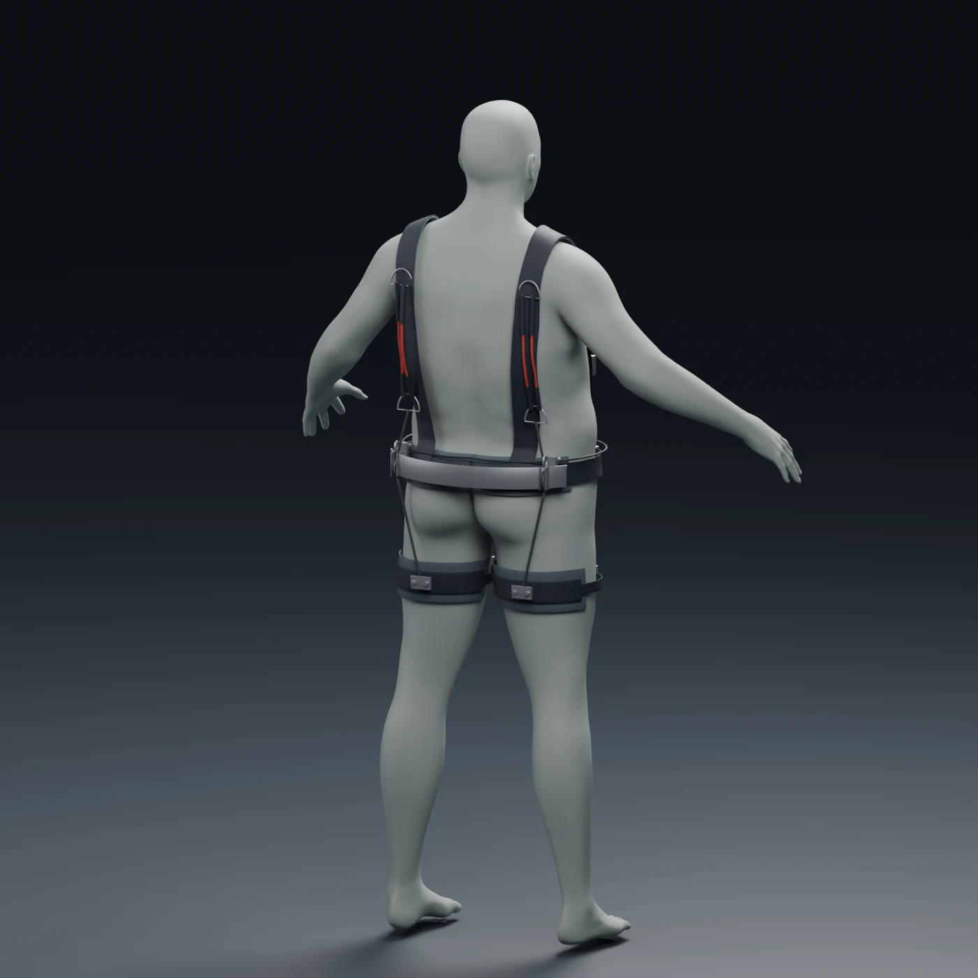 Rear assembly of the exoskeleton design study